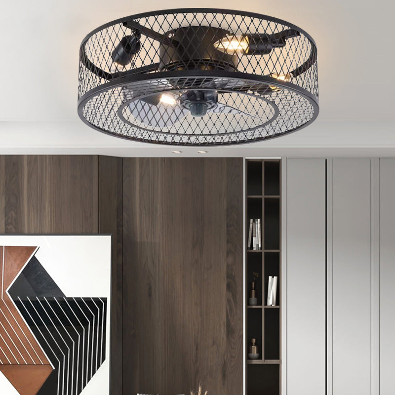 Modern Indoor Living Room Bedroom Remote ABS Blade LED Ceiling Fan with Light