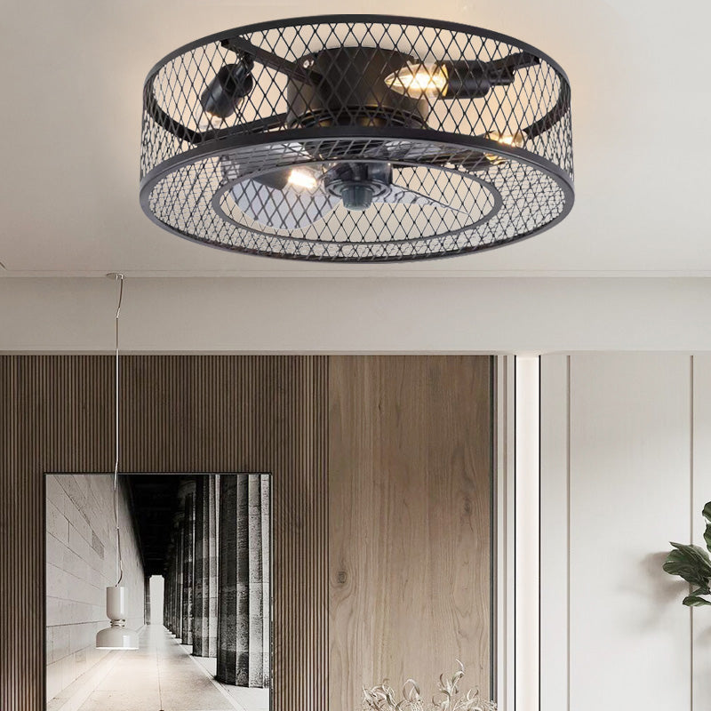 Modern Indoor Living Room Bedroom Remote ABS Blade LED Ceiling Fan with Light