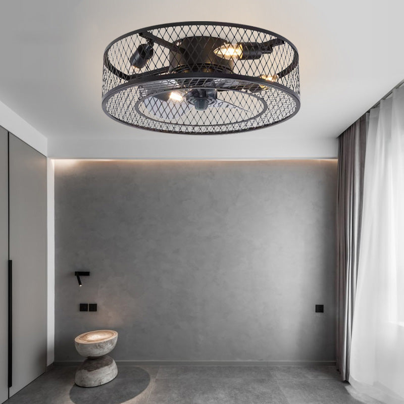 Modern Indoor Living Room Bedroom Remote ABS Blade LED Ceiling Fan with Light